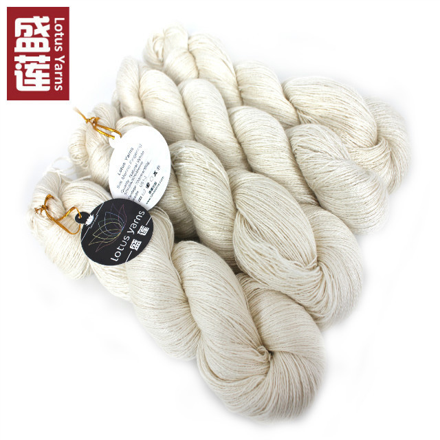 Wholesale Undyed Silk Merino Blended 2ply 700m/100g  Yarn For Hand Dye