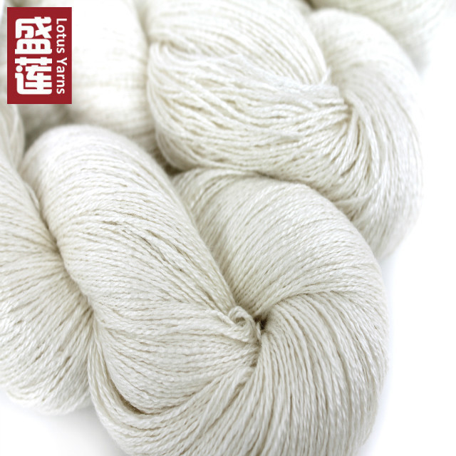 Wholesale Undyed Silk Merino Blended 2ply 700m/100g  Yarn For Hand Dye