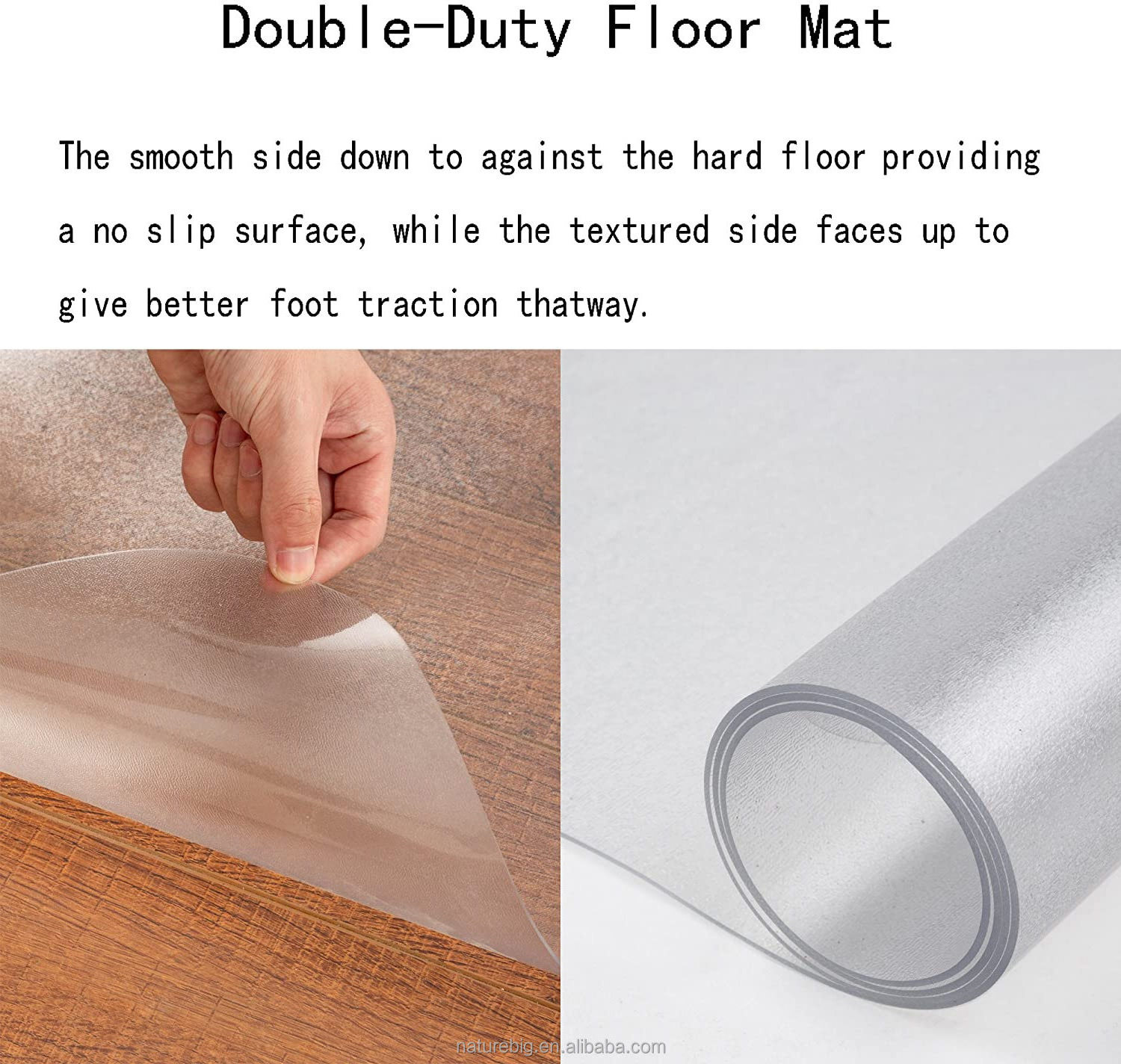 Office Chair Mat Protector for Hardwood and Tile Floor  PVC Chair Non Slip Chair Mat