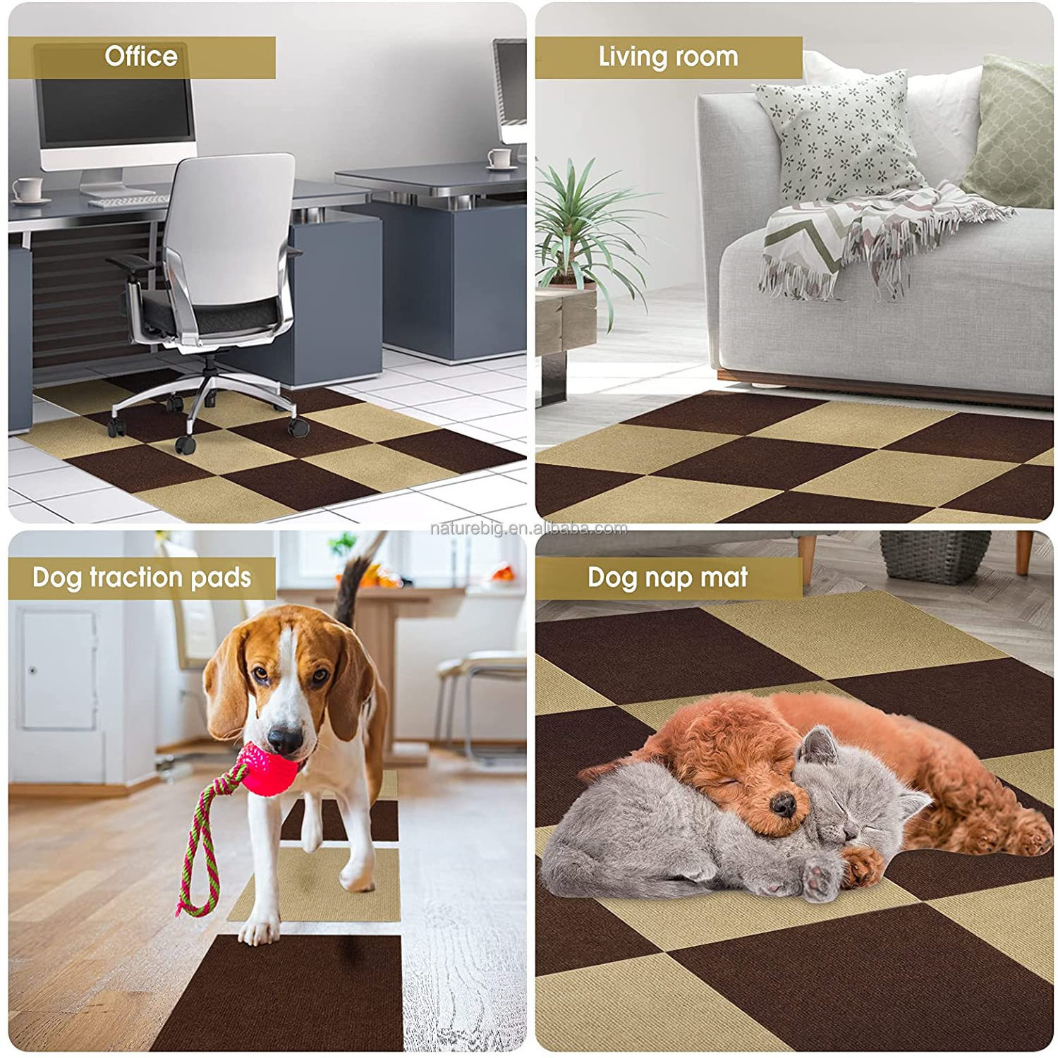 Office Chair Mat for Hardwood Floor  Mats for Rolling Chairs Anti-Slip Desk Chair Rug Floor Protector Mat for Tile Wood Floor