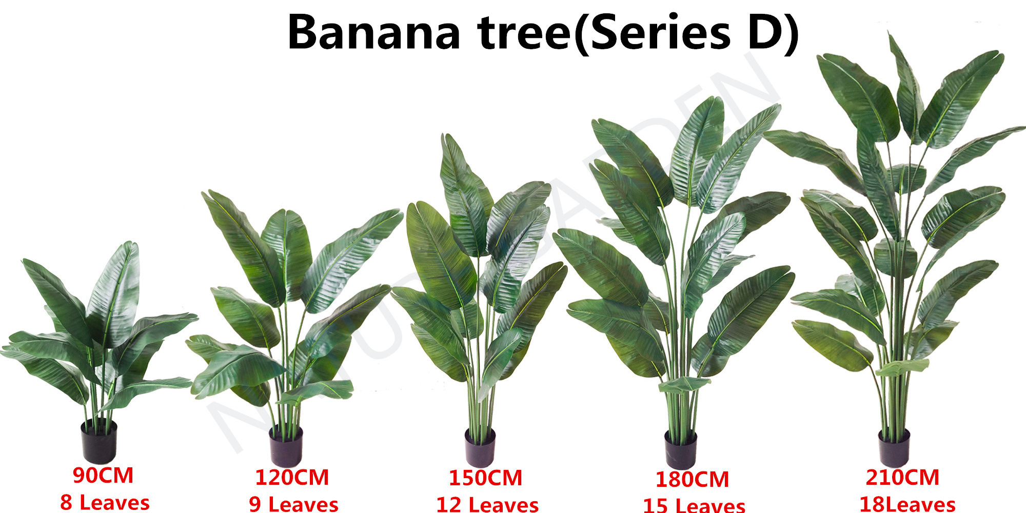 Real Touch Plastic Faux Traveller Palm Plant Green Trees Wedding Decor Large Artificial Banana Tree Big