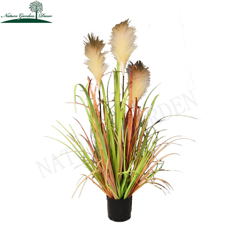 Lifelike Artificial Reed Plant for Home Hotel Restaurant Decoration Fake Onion Grass