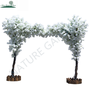 Nearly Natural White Fake Cherry Trees Indoor Decoration Artificial Cherry Blossom Tree Branches