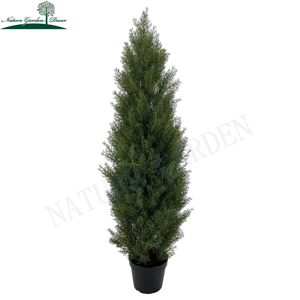 Lifelike 6ft Outdoor Garden Faux Cedar Plant UV Resistant Artificial Cypress Spiral Trees Silk Fake Cedar Tree