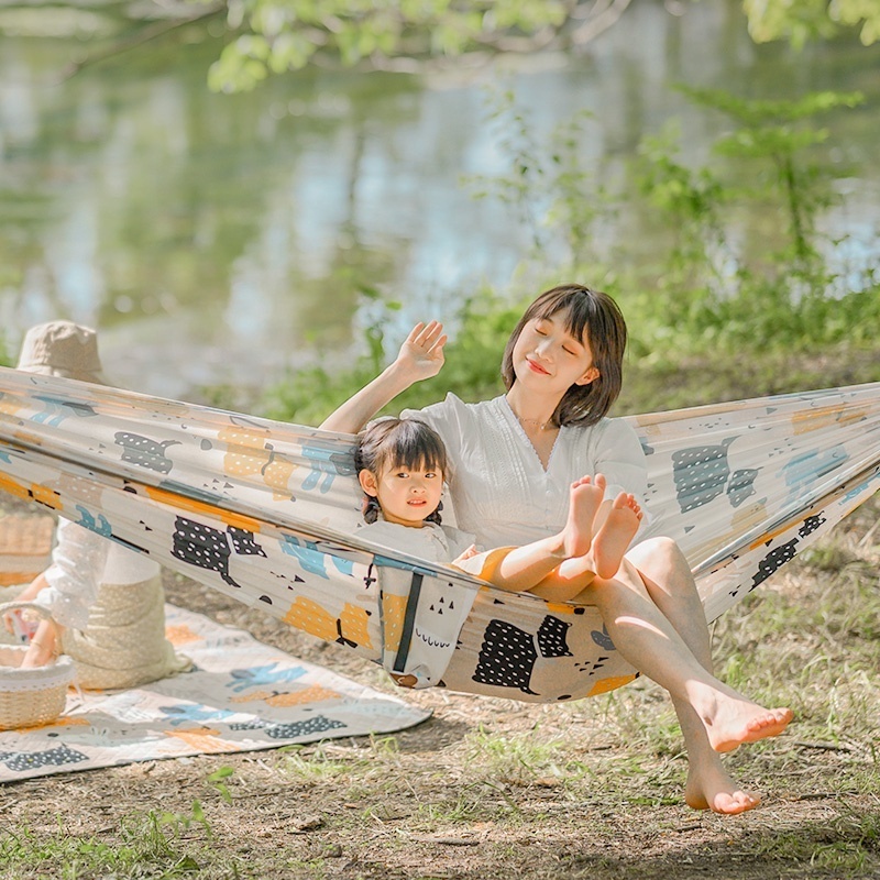 Naturehike outdoor family camping C03 Leaf parent-child Cute pet printing hammock