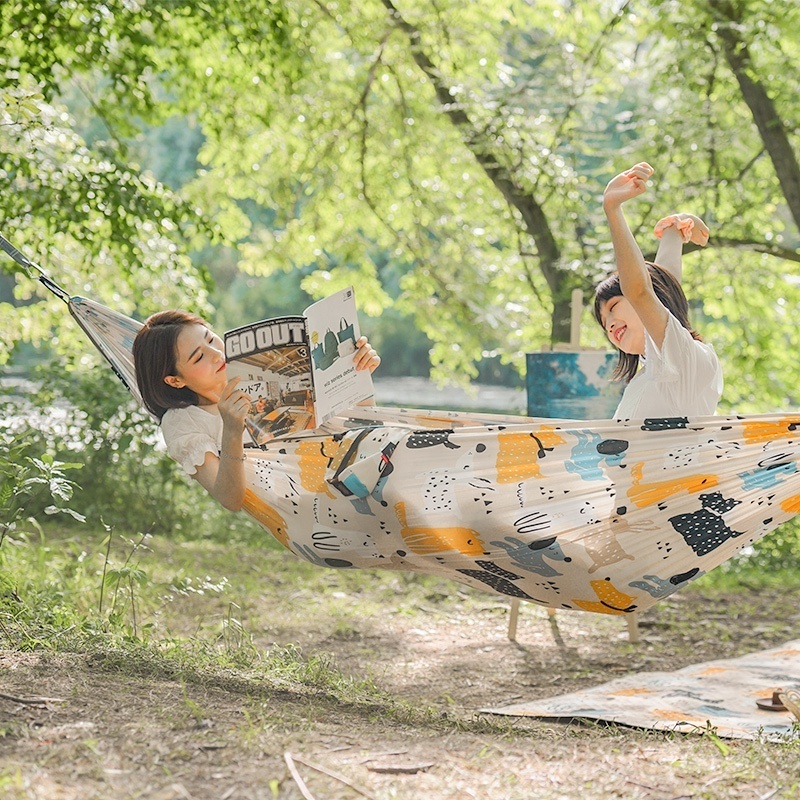 Naturehike outdoor family camping C03 Leaf parent-child Cute pet printing hammock