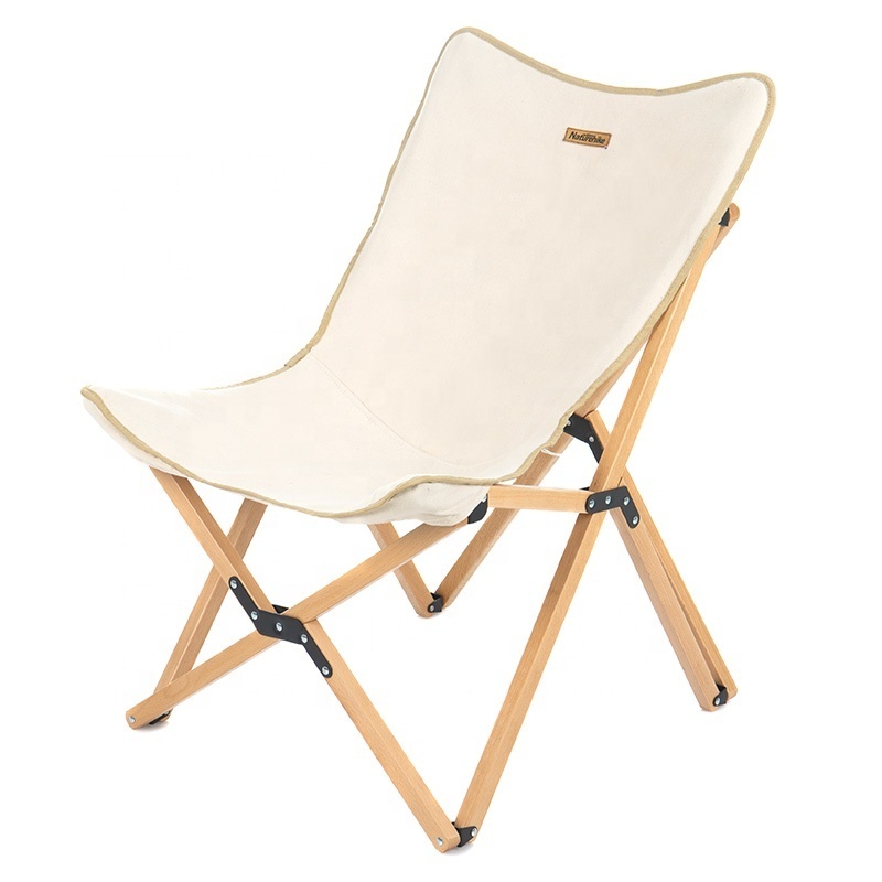 Naturehike outdoor furniture Portable canvas wood folding butterfly chair foldable camping chair