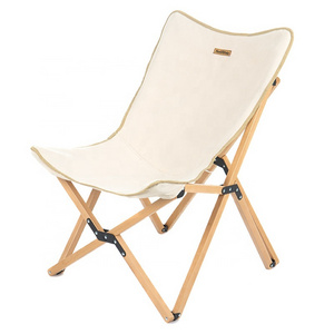 Naturehike outdoor furniture Portable canvas wood folding butterfly chair foldable camping chair