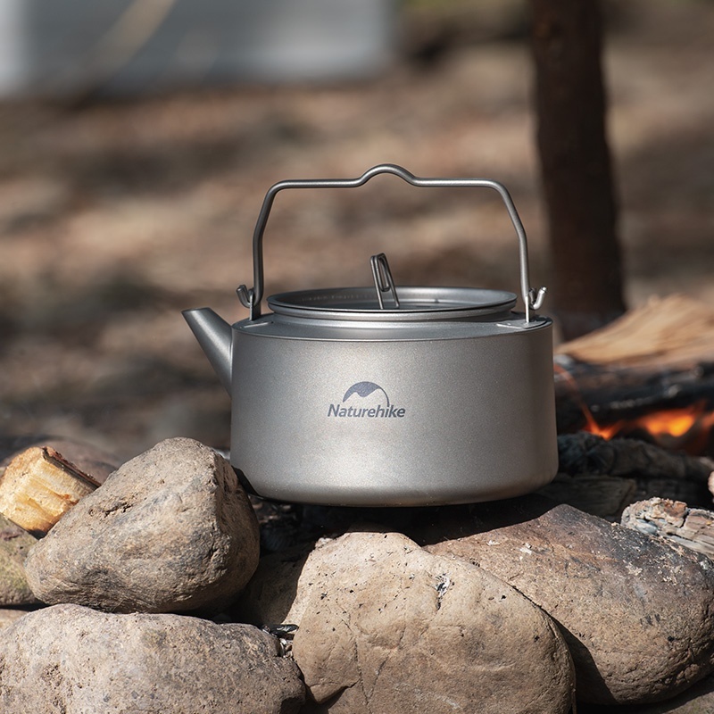 Naturehike outdoor camping hiking Mini ultralight 0.8L 1L tea pot titanium kettle