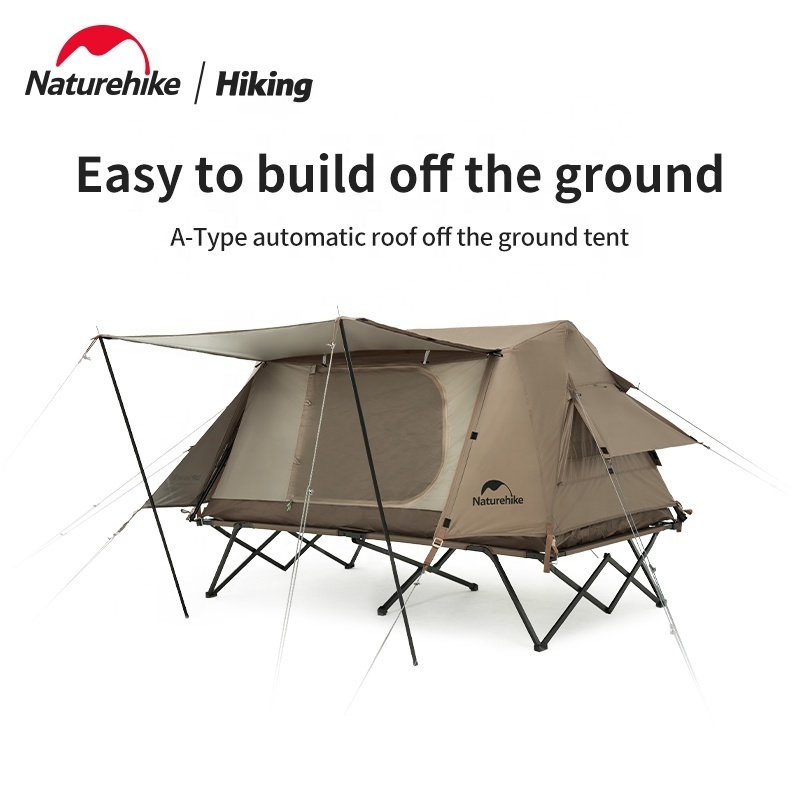 Naturehike outdoor Camping Sleeping cot Tent with Bed A-type roof off ground automatic tent