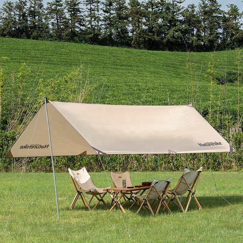 Naturehike Girder shelter sun shade rain fly awning camping tarp with tent pole beach tent sun shelter