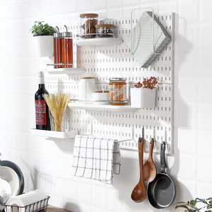 Pegboard Wall Organizer Panels DIY Pegboard Display Wall Mount Peg Board Organizer and Storage with Accessories