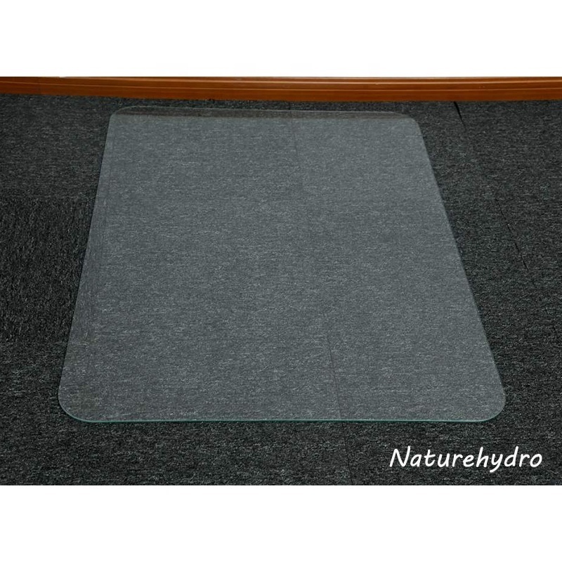 New Trend Tempered Glass Chair Mat Sound Proof Wear Resistant Clear Mat For Office Chair On Carpet