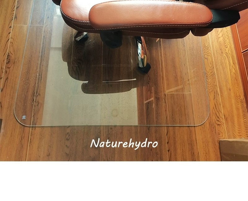 New Trend Tempered Glass Chair Mat Sound Proof Wear Resistant Clear Mat For Office Chair On Carpet