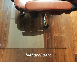 New Trend Tempered Glass Chair Mat Sound Proof Wear Resistant Clear Mat For Office Chair On Carpet