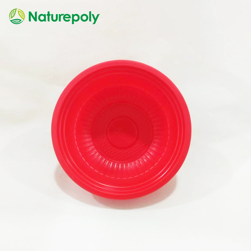 Custom 9 11 15 24 OZ CPLA Food Bowls Biodegradable Dinner Bowls for Noodles Compostable Disposable Plastic Salad Bowl with Lid compostable tableware