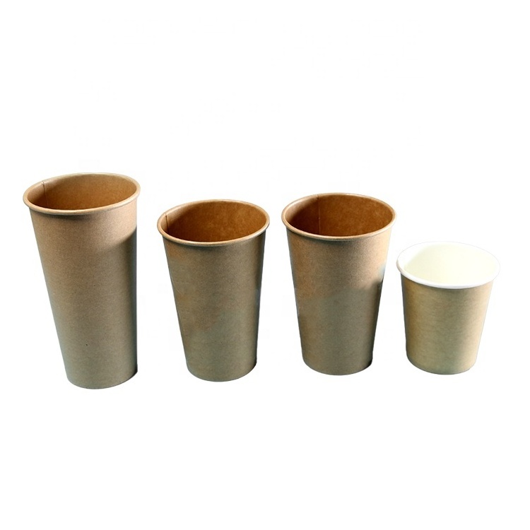 8 12 16 22 oz Wholesale Compostable Biodegradable Healthy PLA Paper Coffee Cups with Custom Printed Logo