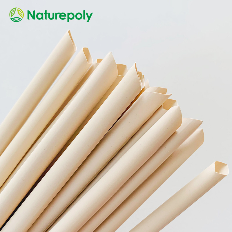 Free Sample Eco Friendly Compostable Biodegradable Drinking Straws Disposable Natural Plant Bamboo Fiber Boba Straws