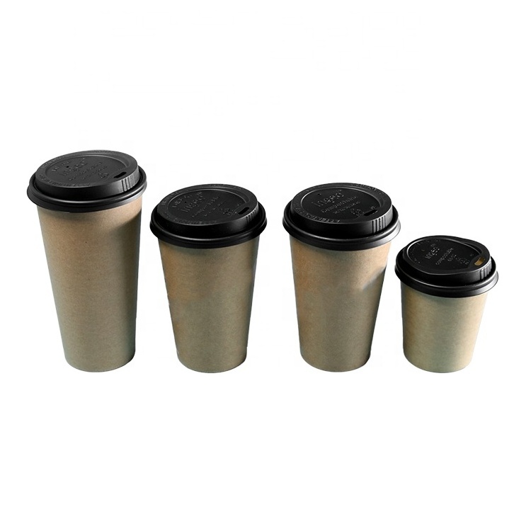 8 12 16 22 oz Wholesale Compostable Biodegradable Healthy PLA Paper Coffee Cups with Custom Printed Logo