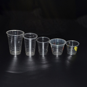 Customized 10 12 14 16 20 24 oz Disposable Compostable Biodegradable Clear Plastic Cups Cold Drinking PLA Cup with Lids