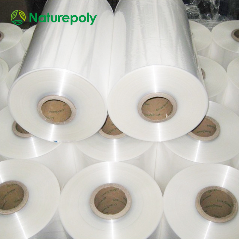 Biodegradable Polylactic Acid PLA Transparent Film BOPLA Compostable Laminating Film Roll for Food Packaging