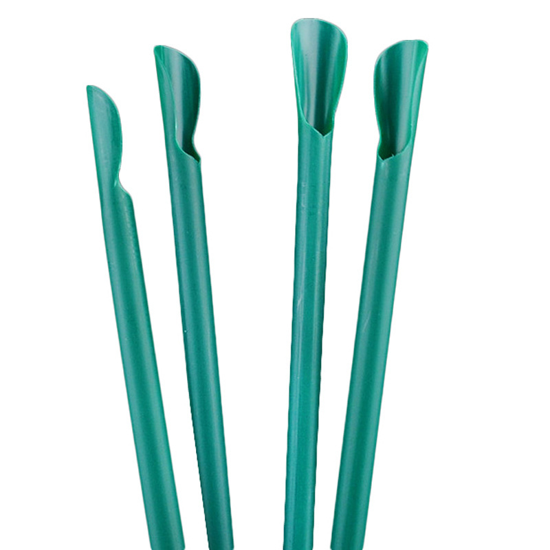 Customize Food Grade Eco-Friendly Colored Disposable Juice Pla Drinking Straw Biodegradable Plastic Spoon Straws