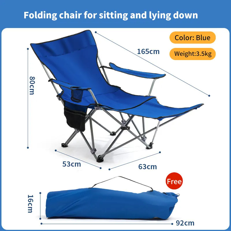 best selling high quality comfortable foldable camping Beach chair with footrest