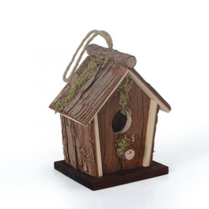 Hand-made Novelty Cottage bird nest wood bird house Gifts & Decor Rustic Country Wooden Bird House