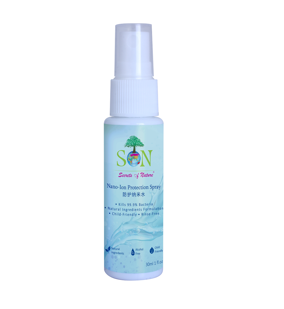 Nano Ion Water Spray 100% Non-Toxic Pure Ionized Water Spray on Air, Objects, Skin, Vegetables