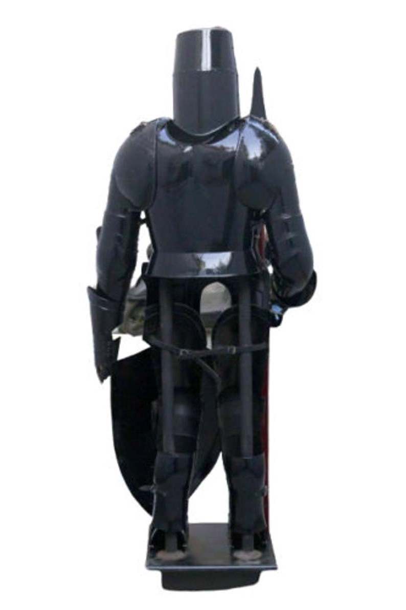 Medieval Knight Suit of Armor Steel Full Body Armour Suit Knight Black Templar Suit Decorative Armor Costume