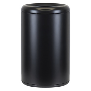 12L Black Metal Trash  Can Round Opentop dual Dustbin Storage household rubbish bin