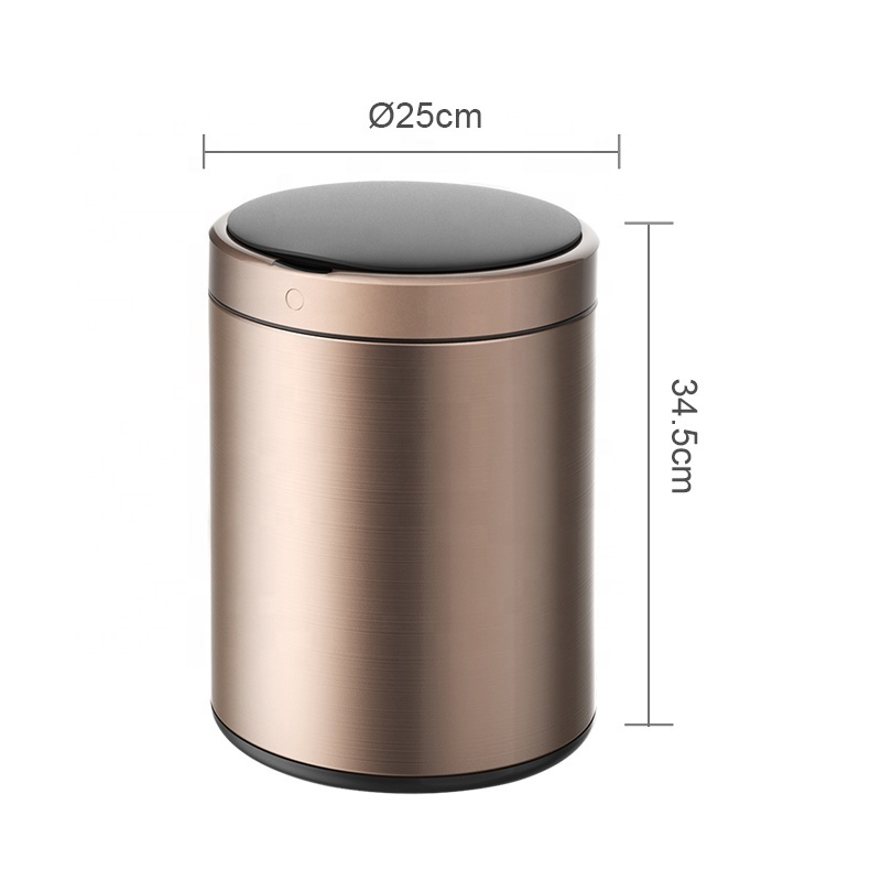 9L Auto Sensor Smart Trash Can Household Stainless Steel Garbage Waste Bin for Kitchen and Bathroom