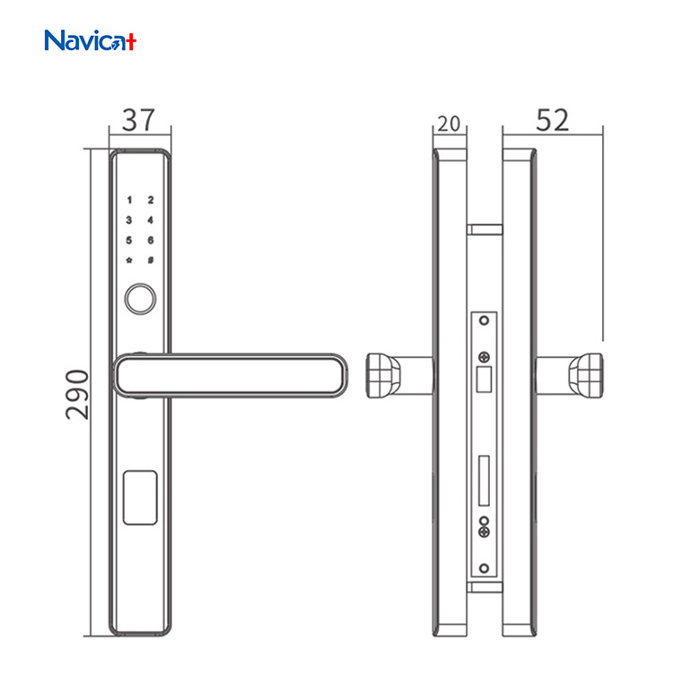 Custom App Magnetic Automatic Sliding Auto Electric Smart Wifi Gate Central Zigbee Door Smart Lock