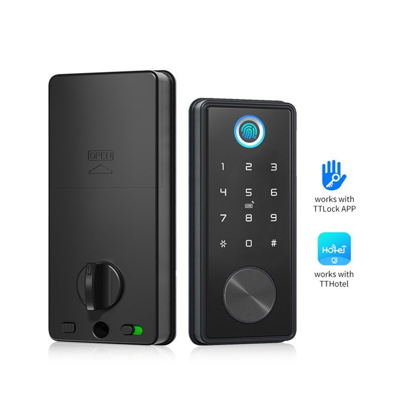 Home Security Waterproof WIFI Tuya TTLock Digital Fingerprint Smart Magnetic Door Lock With Automatic Electronic Deadbolt