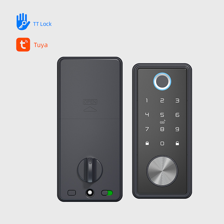 Home Security Waterproof WIFI Tuya TTLock Digital Fingerprint Smart Magnetic Door Lock With Automatic Electronic Deadbolt