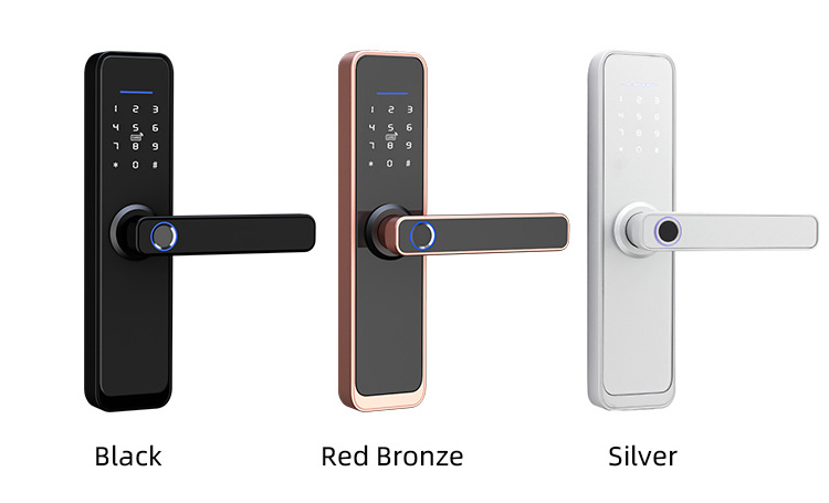 Smart TUYA WIFI TTLock App High Security Fully Automatic Lock Biometric Fingerprint Automatic Sliding Door Lock