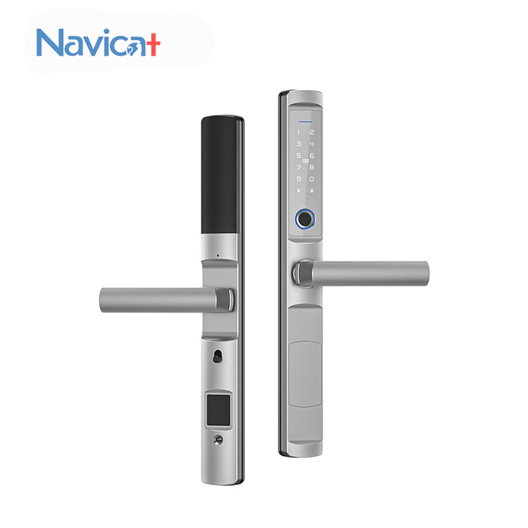 Navicat Ttlock Tuya App Wifi Control Aluminum Door Electronic Digital Fingerprint Lock Smart Door Handle Lock