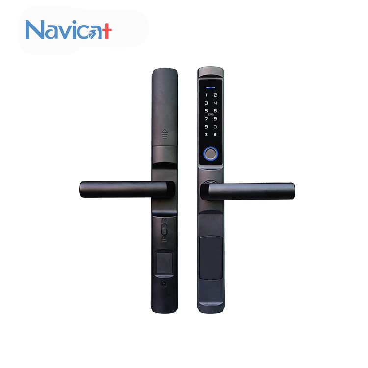 Navicat Ttlock Tuya App Wifi Control Aluminum Door Electronic Digital Fingerprint Lock Smart Door Handle Lock