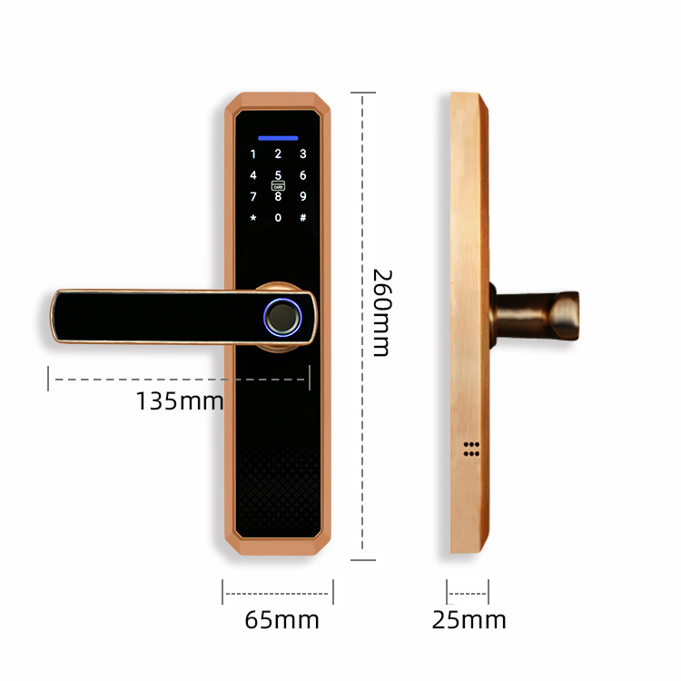 Navincat 2023 New Apartment Electronic Fingerprint Digital Code Tuya TTlock Lock Smart  Wooden Door Lock