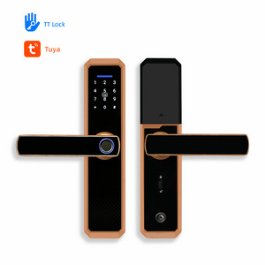 Navincat 2023 New Apartment Electronic Fingerprint Digital Code Tuya TTlock Lock Smart  Wooden Door Lock