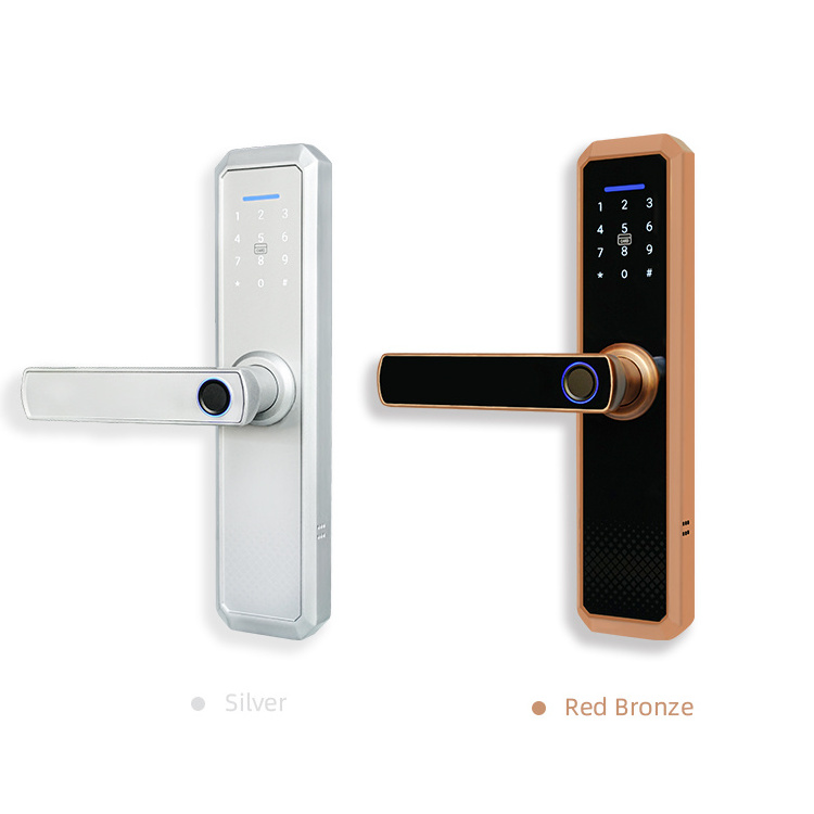 Navincat 2023 New Apartment Electronic Fingerprint Digital Code Tuya TTlock Lock Smart  Wooden Door Lock