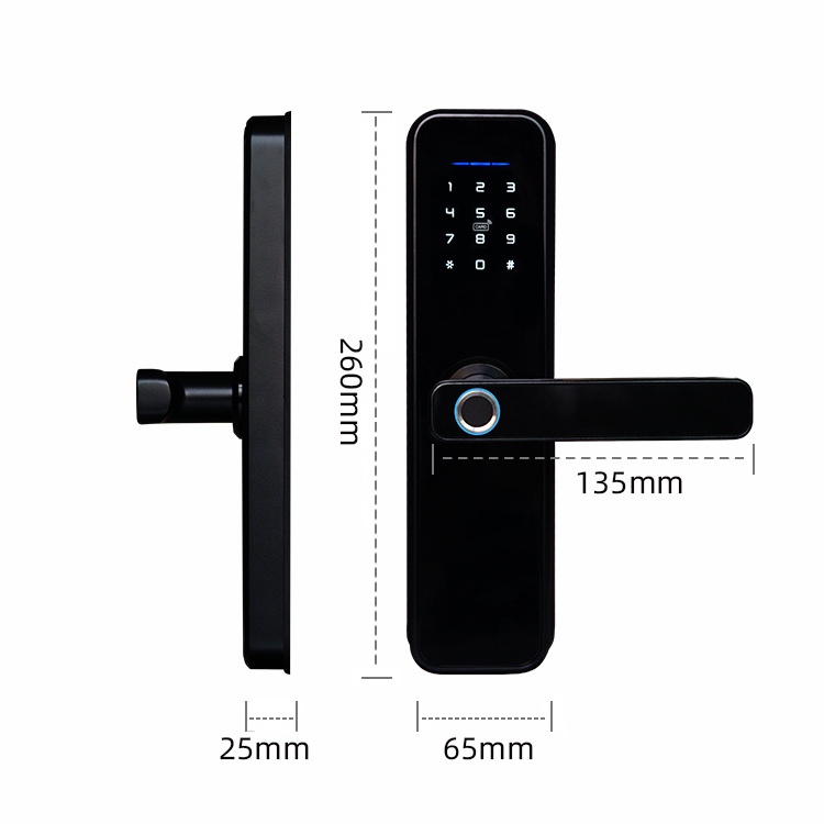 Biometric Keyless X5 Security Digital Fingerprint Locks Password Wifi Tuya App Zigbee3.0 Remote Smart Door Lock