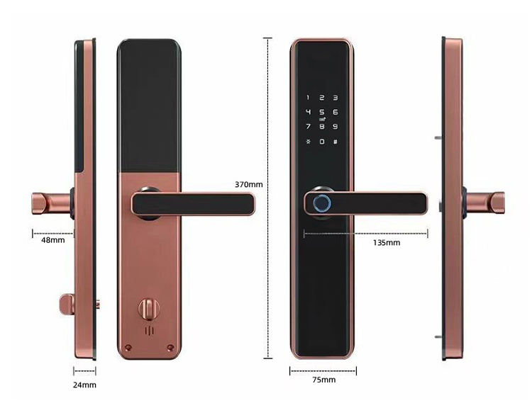 Smart Lock M1 Smart Home System Full Automatic Security Door Lock Electric Keyless Digital Fingerprint Combination Smart Lock