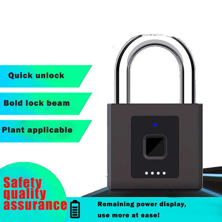 Waterproof Ip65 Blue-Tooth Biometric Fingerprint Smart Outdoor Gate Padlock With Usb