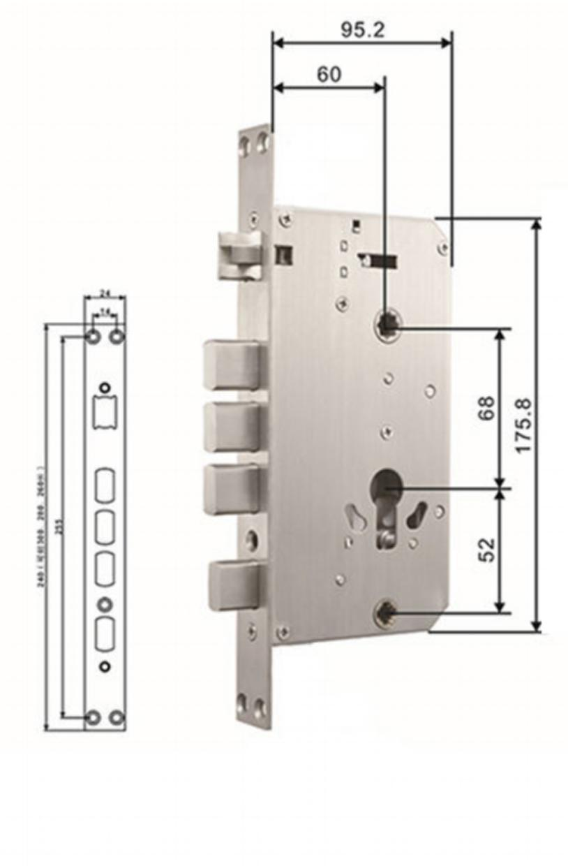 Smart Lock Mortise ROHS Certification 50-85mm Tubular Latch Deadbolt Door Lock Stainless Steel Cylindrical Mortise Door Lock