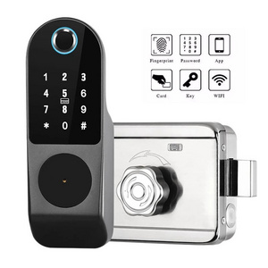 Volibel Waterproof Tuya App Wifi Intelligent Double Sided Fingerprint Smart Door Lock Ttlock Electronic Rim Lock