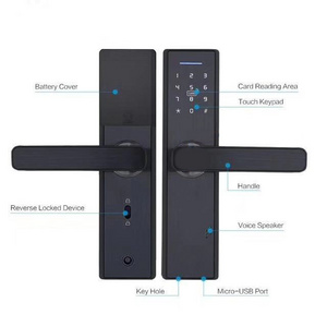 Tuya Fingerprint Touch Screen Keyless Smart Locks Portable Home High Security Anti Theft Privacy Smart Door Locks