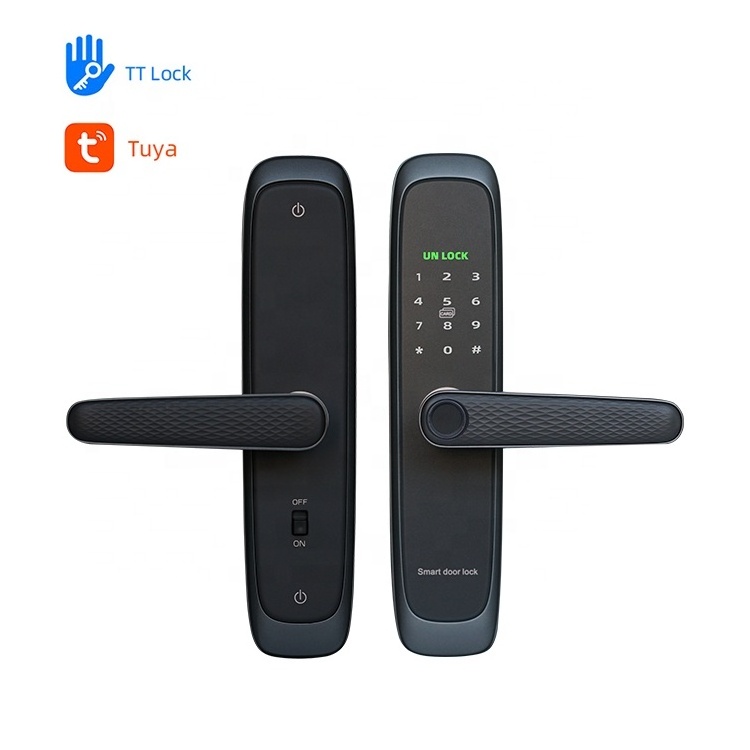 Smart Deadbolt Keypad Fingerprint Electronic Digital Lock APP Code Biometric Smart Lock WIthout Mortise