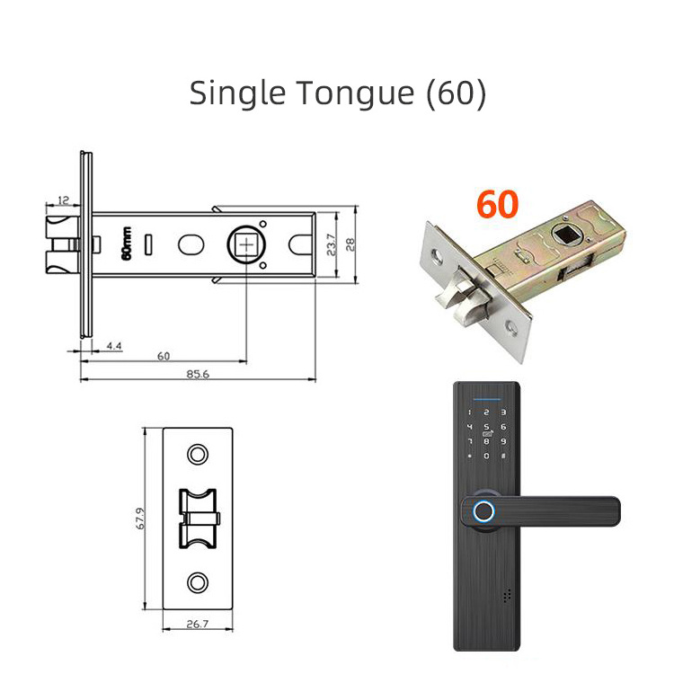 Fingerprint Handle Door Lock Electronic Digital Password Waterproof RFID Card Smartsteps Smart Door Lock