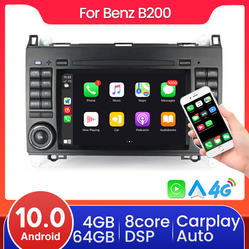 Navifly For Mercedes Benz B200 Sprinter W906 W639 AB Class W169 W245 Viano Vito 4GB+64GB Car dvd gps head unit wifi BT Autoradio